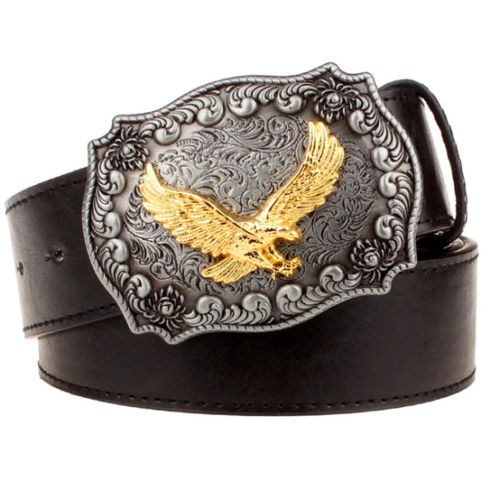Carved Horse Buckle Belt