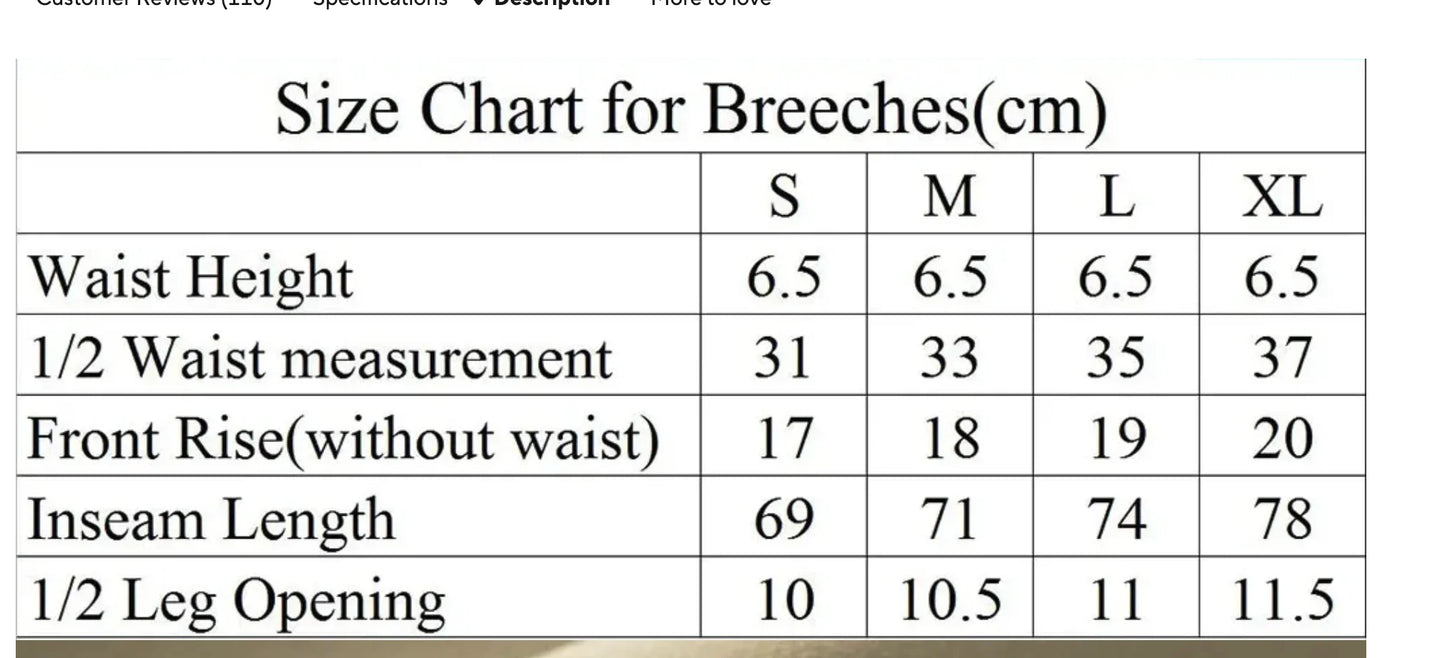 High Waist Elastic Breeches