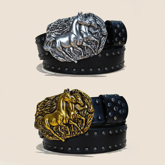 Retro Horse Buckle Belt